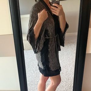 Victoria’s Secret leopard/cheetah print lace modal robe
